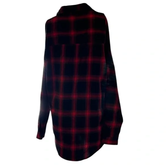 Saint Laurent Paris Black & Red Plaid Flannel Button-Up Shirt Size Small - Picture 7 of 8